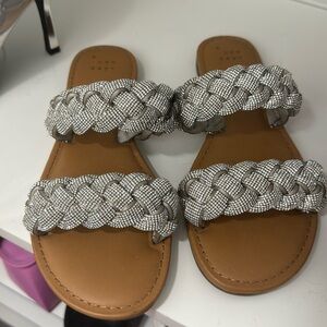 Rhinestone Flip Flop Sandals